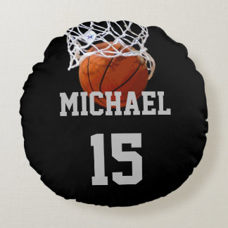 Coussins Ronds Basket-ball Votre nom