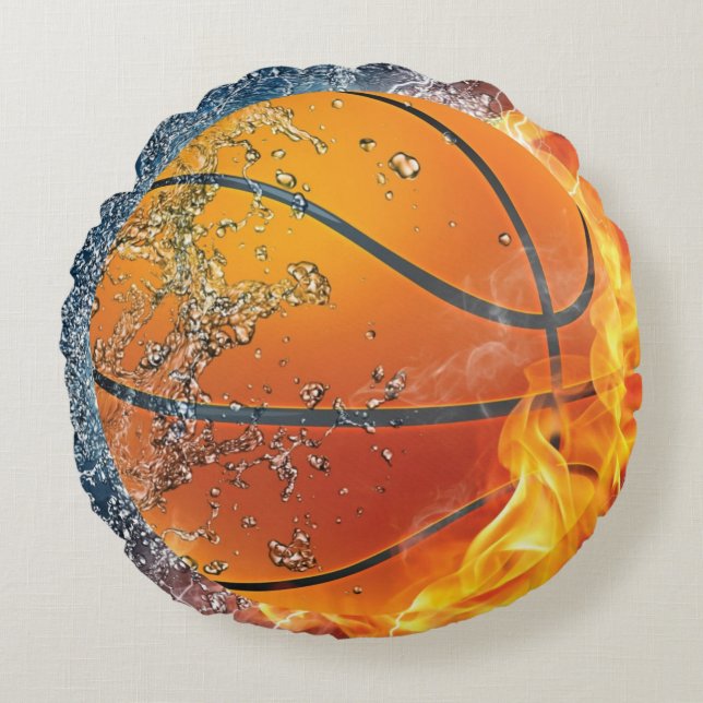 Coussins Ronds Basket flamboyant (Devant)