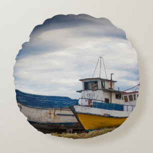 Coussins Ronds Bateaux de pêche