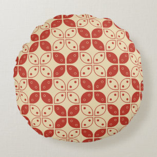 Coussins Ronds Batik Kawung, Motif indonésien, javanais, ethnique