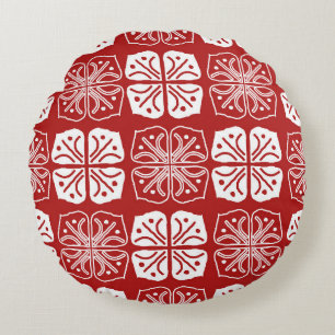 Coussins Ronds Batik vintage indonésien design typique, combinat