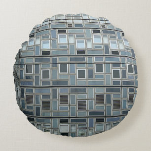 Coussins Ronds Bâtiment de peinture murale gris