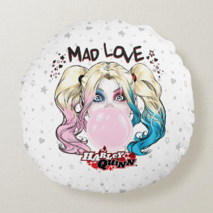 Coussins Ronds Batman   Mad Love Harley Quinn Chewing Bubble Gum
