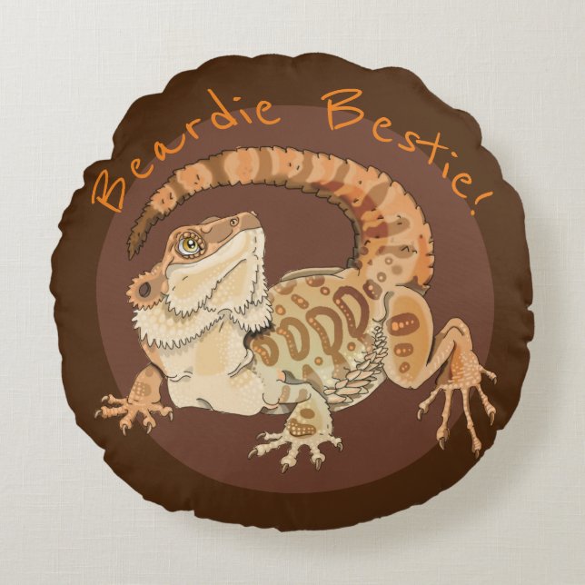Coussins Ronds Beardie Bestie ! (Devant)