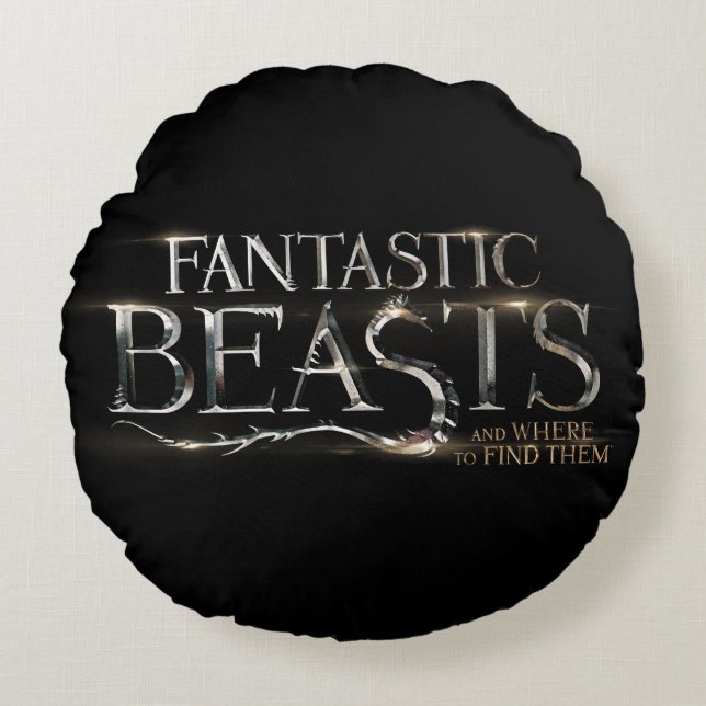 Coussins Ronds BEASTS FANTASTIQUES ET OÙ LES TROUVER™ Logo (Devant)