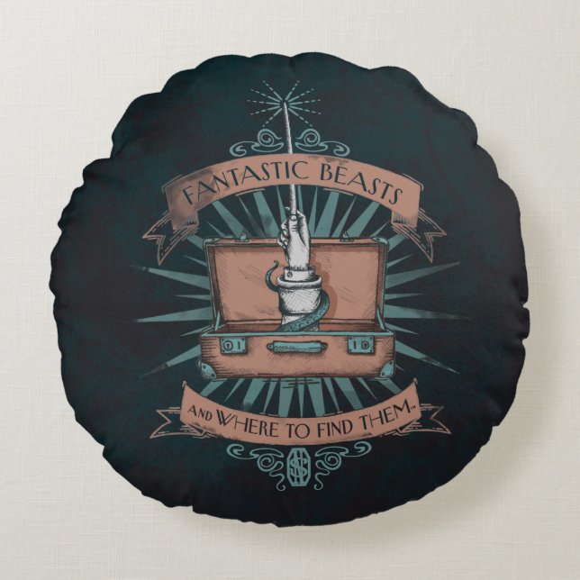 Coussins Ronds BEASTS FANTASTIQUES ET OÙ LES TROUVERMC Porte-docu (Devant)
