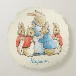 Coussins Ronds Béatrix classique Potter Pierre le lapin