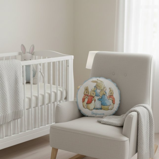 Coussins Ronds Béatrix classique Potter Pierre le lapin (Créateur téléchargé)