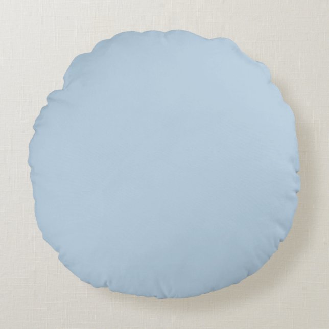 Coussins Ronds Beau bleu (couleur solide) (Devant)