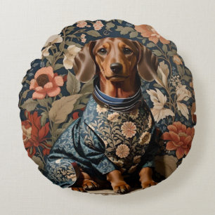 Coussins Ronds Beau Dachshund Brown Portrait Dachshund