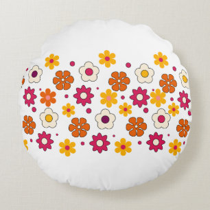 Coussins Ronds Beau motif floral
