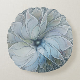 Coussins Ronds Beauté Élégante Fleur d'Art Abstrait Moderne Fract