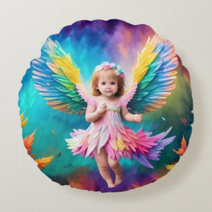 Coussins Ronds Bébé Bébé Ange ailes Art-38424