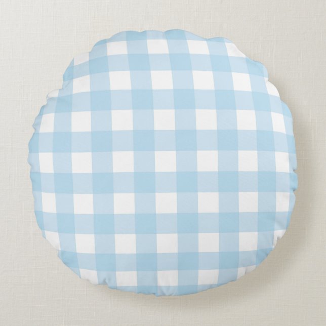 Coussins Ronds Bébé bleu Plaid (Devant)