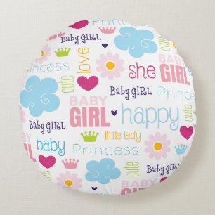Coussins Ronds Bébé fille