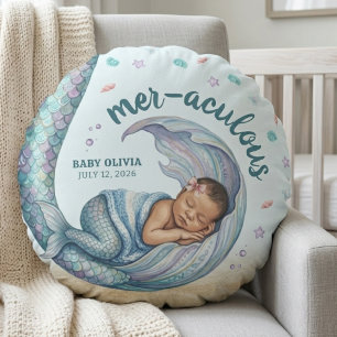 Coussins Ronds Bébé Mermaid Mer- Acoulous Bain de Naissance Nurse