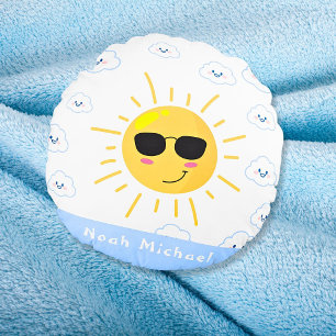 Coussins Ronds Bébé Soleil et Nuage Mignon Personnalisé