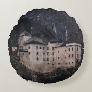 COUSSINS RONDS BEIGE ET BÉTON NOIR