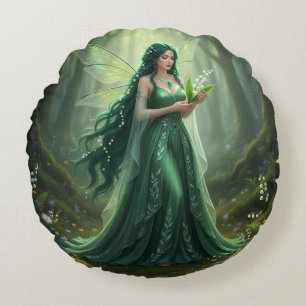 Coussins Ronds Belle May Emerald Fairy