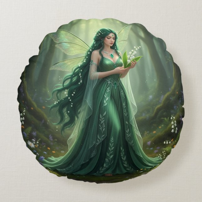 Coussins Ronds Belle May Emerald Fairy (Devant)