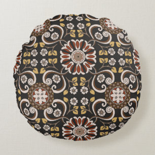 Coussins Ronds Belle médaille islamique sans couture texti motif