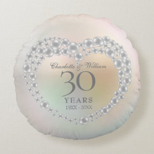 Coussins Ronds Belle Perle 30e Anniversaire