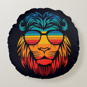 Coussins Ronds belle poupée au design lion