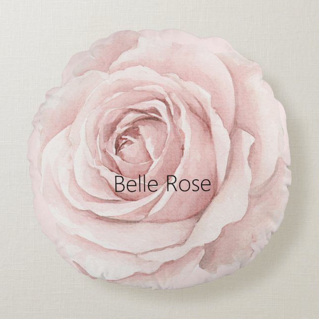 Coussins Ronds Belle Rose Belle Fleur Rose (Devant)