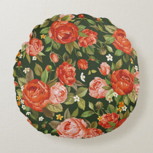 Coussins Ronds Belles fleurs de pivoine sans couture motif