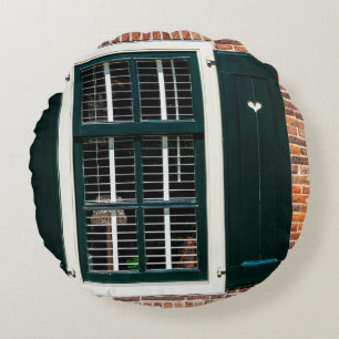 Coussins Ronds Belles maisons traditionnelles hollandaises. Mur e