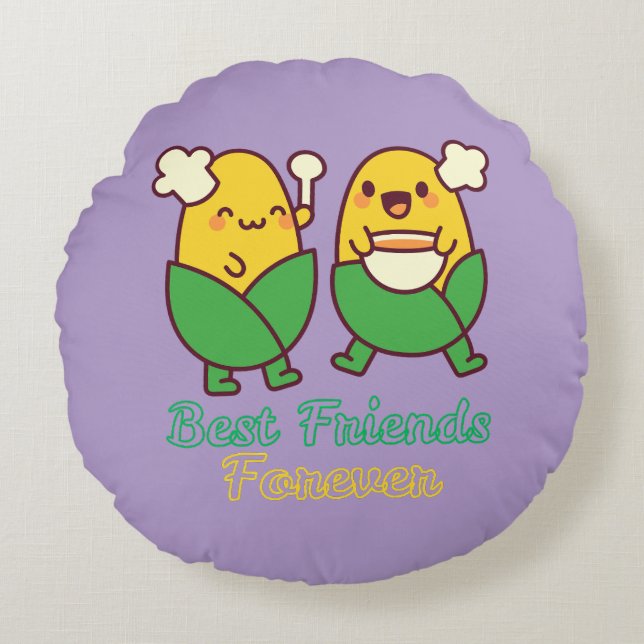 COUSSINS RONDS BEST FRIENDS FOREVER, FUNNY, GIFTS, BEST FRIEND (Devant)
