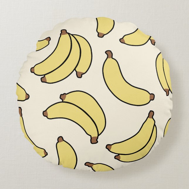 Coussins Ronds Beurre banane Parade Jaune (Devant)