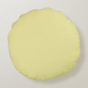 Coussins Ronds Beurre Pastel Jaune Couleur Solide 2022 Trending H