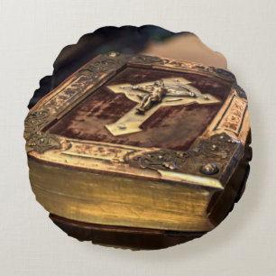 Coussins Ronds Bible chrétienne antique