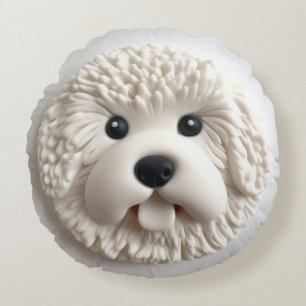 Coussins Ronds Bichon Frise Dog 3D inspiré