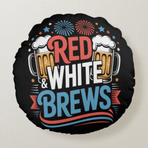 Coussins Ronds Bière 4 juillet