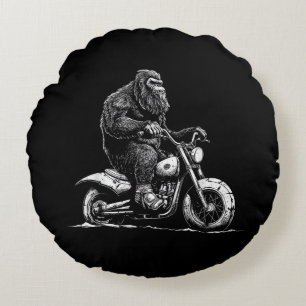 Coussins Ronds Bigfoot équitation Un Vélo Moto Drôle Sasquatch M
