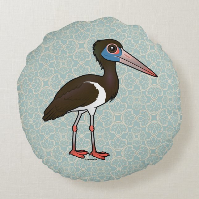 Coussins Ronds Birdorable Abdim's Stork (Dos)