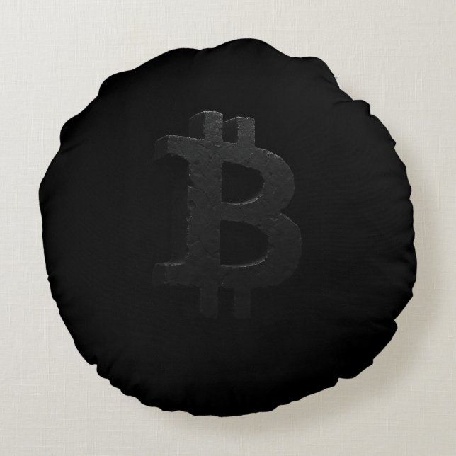 Coussins Ronds Bitcoin Black Rock ₿ (Dos)