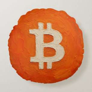 Coussins Ronds Bitcoin Standard (Huile, Style: 3)