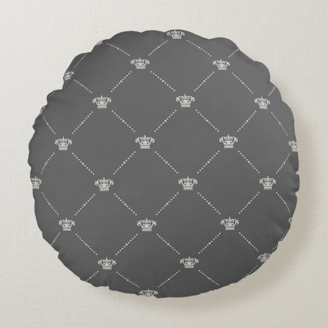 Coussins Ronds Black colour Round Pillow (Devant)