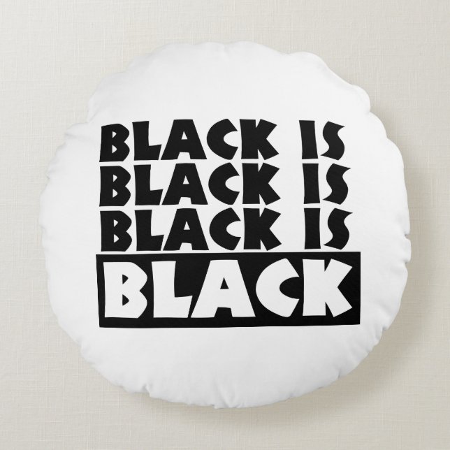 Coussins Ronds Black Is Black (Devant)
