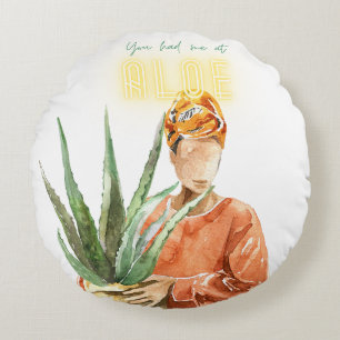 Coussins Ronds Black Plante Lover