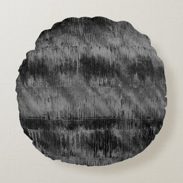 Coussins Ronds Black Velvet Tie-Dye Cushion (Devant)