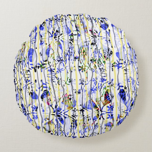 Coussins Ronds Bleu (Devant)