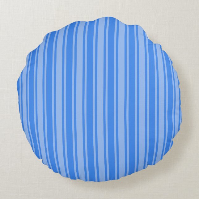 Coussins Ronds Bleu bonbons rayures (Dos)