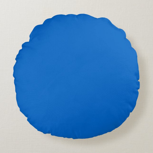 Coussins Ronds Bleu  couleur unie uni (Devant)