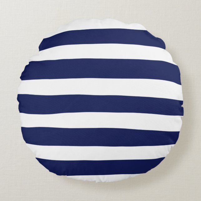 Coussins Ronds Bleu et blanc (Devant)