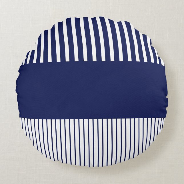 Coussins Ronds Bleu et blanc (Devant)