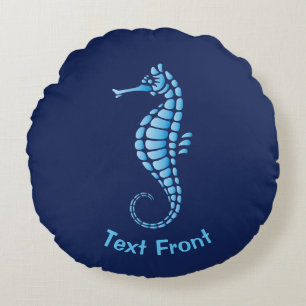 Coussins Ronds Bleu hippocampe